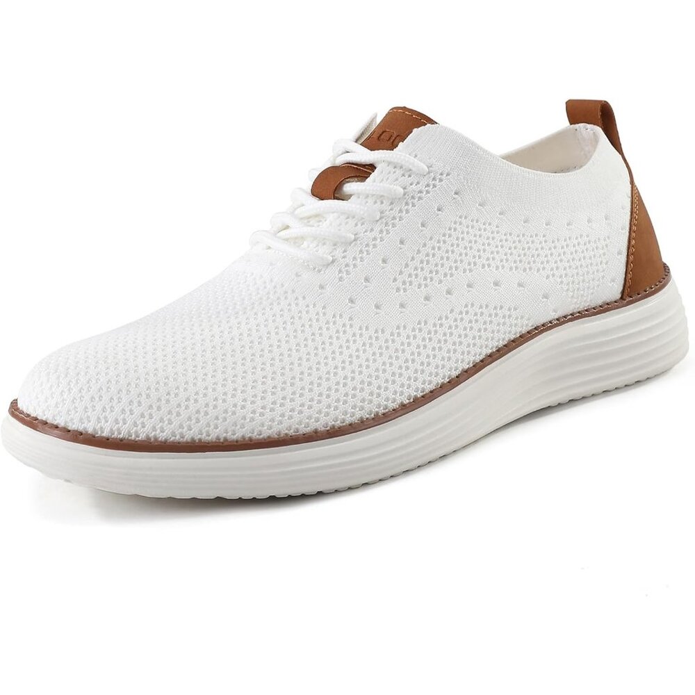 🆕VILOCY Men's White Casual Dress Oxfords Business Mesh Breathable Sneakers - Picture 7 of 13